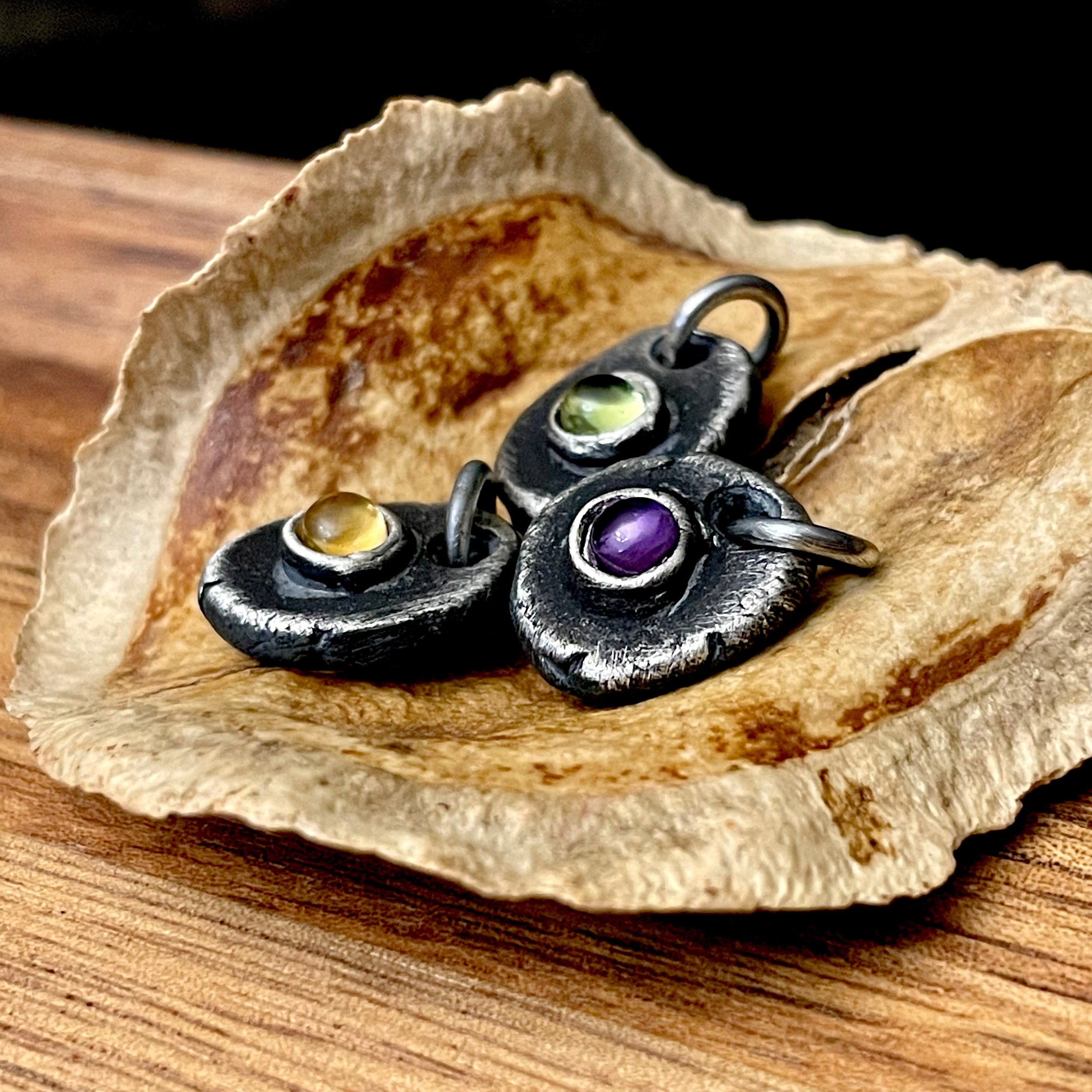 Mens Gemstone Pendants Handcrafted in the USA Artisan Jewelry by EllaJoli