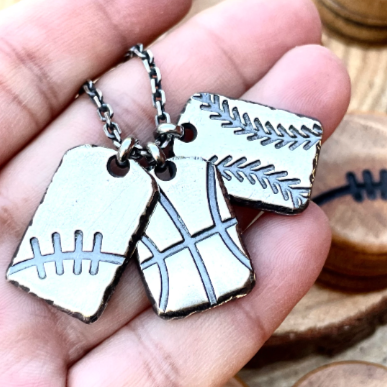 Sports Necklaces for Men and Boys. Sterling Silver