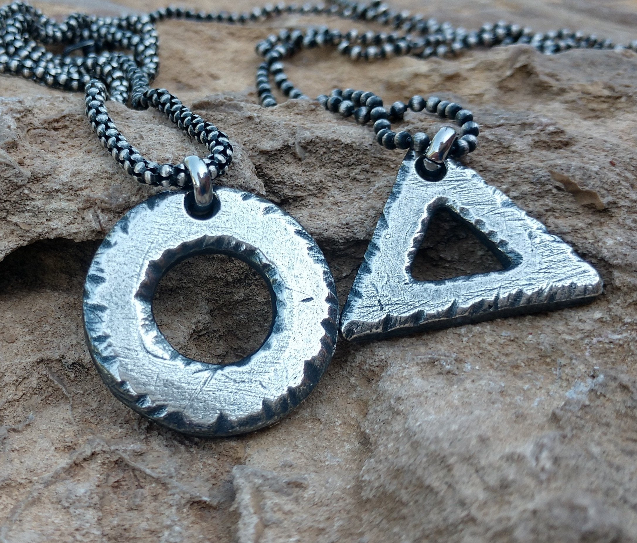 Personalized Circle Necklace | Mens Eternity Necklace | Washer Pendant - Ella Joli