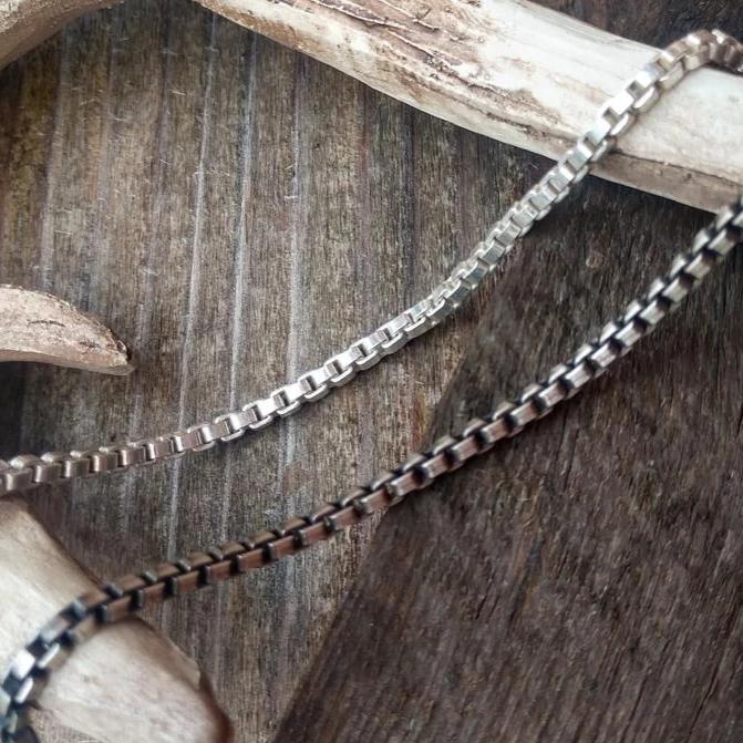 Mens Heavy Box Chain | Sterling Silver Chain Necklace | 2.5mm - Ella Joli