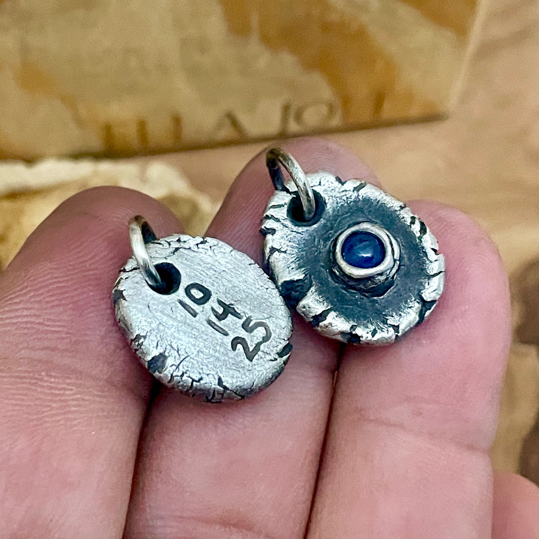 Men's Custom Birthstone Pendant - Handcrafted Sterling Silver