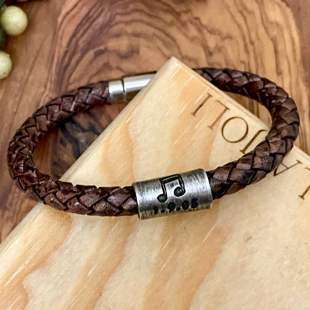 Personalized Leather Bracelet | Custom Bracelet for Men or Women