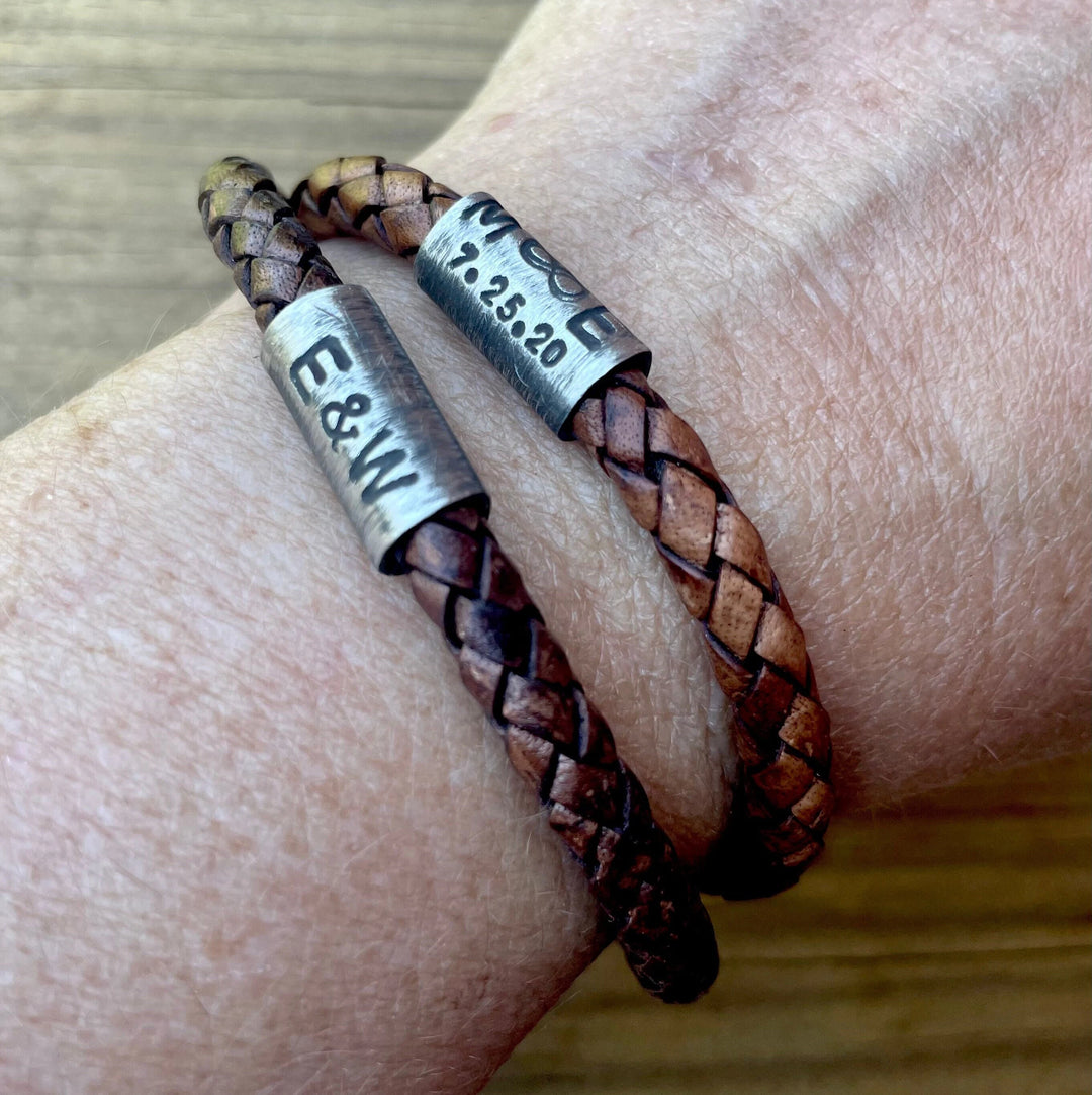 Personalized Leather Bracelet | Custom Bracelet for Men or Women