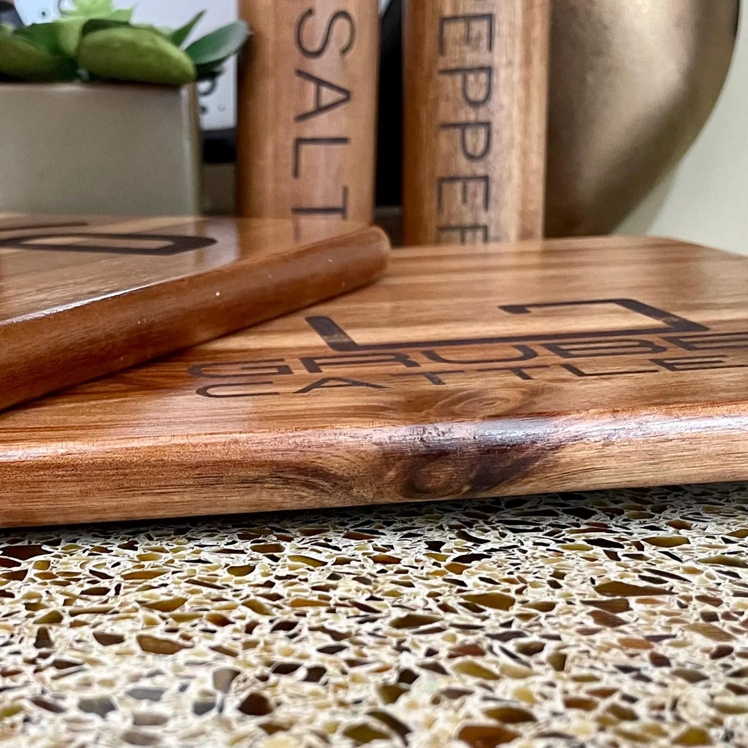 Engraved Ranch Brand Cutting or Charcuterie Board Gift Set
