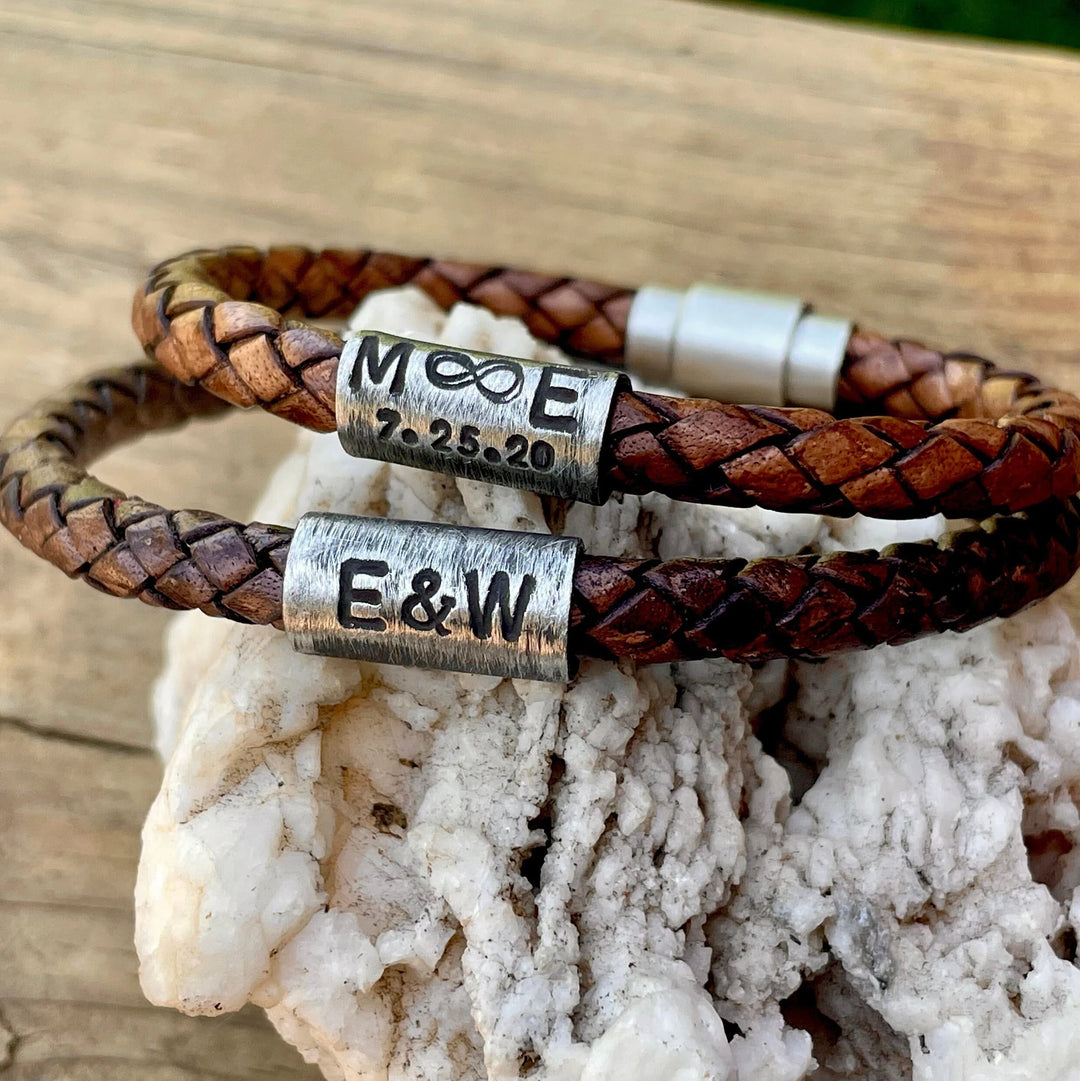 Personalized Leather Bracelet | Custom Bracelet for Men or Women