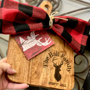 Personalized Cutting Board and Tea Towel Gift Set