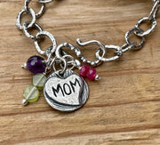 Custom Mothers Bracelet & Birthstones | Personalized Artisan Bracelet
