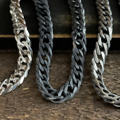 Men's Sterling Silver Heavy Rombo Chain Necklace 5.8mm