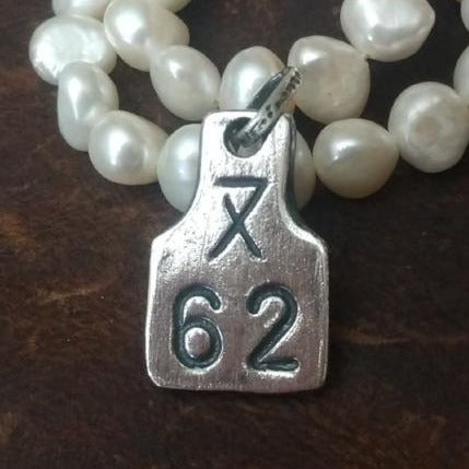 Custom Ranch Brand Pendant 1 inch| Cattle Brand Ear Tag Charm - Ella Joli 