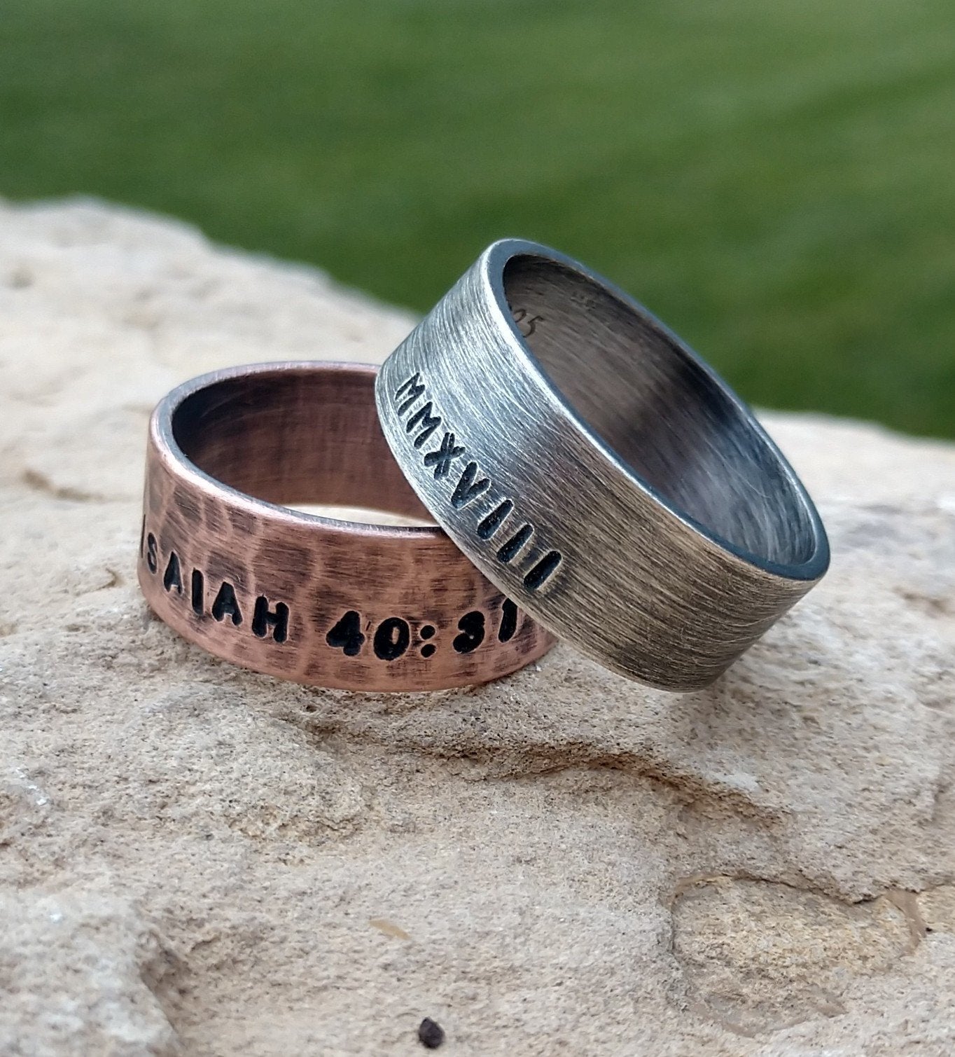 Men's silver ring Ottoman style engraved with the saying of Allah