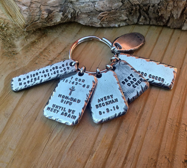 Personalized Keychain with Optional Leather Tassel