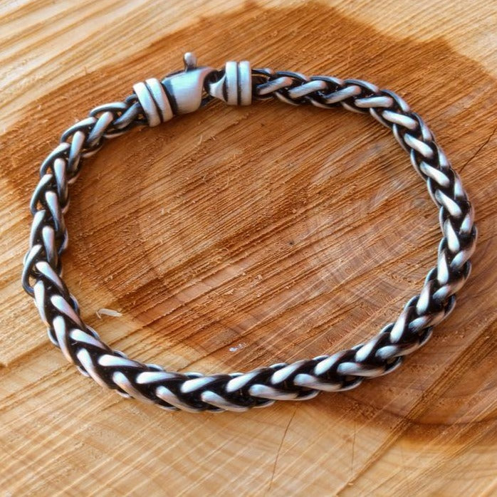 Heavy Axeheads Silver Curb Link Bracelet by Gerochristo — Athena Gaia