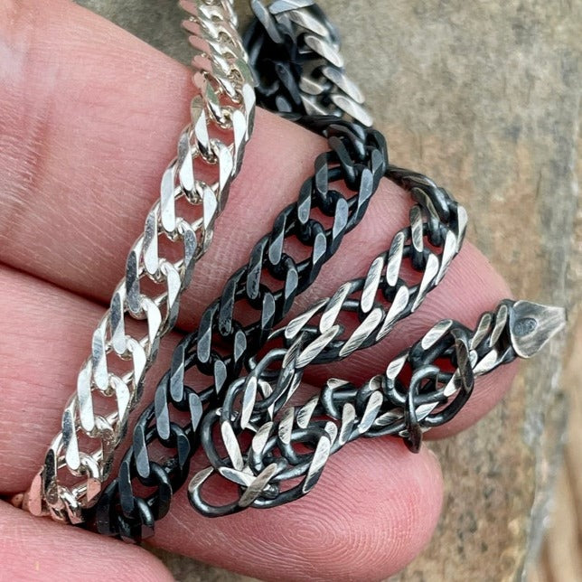 Men's Sterling Silver Heavy Rombo Chain Necklace 5.8mm