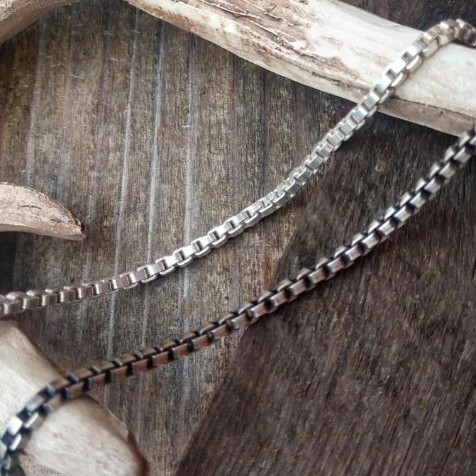 Mens Heavy Box Chain | Sterling Silver Chain Necklace | 2.5mm - Ella Joli 