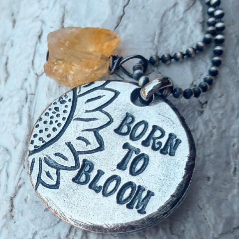 Born to Bloom Sunflower Medallion Necklace - Ella Joli 